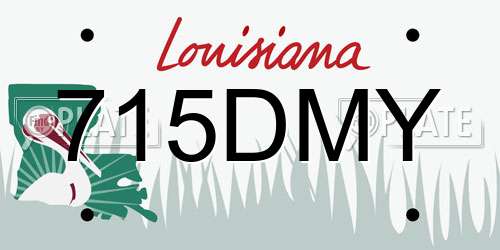 715DMY Louisiana License Plate