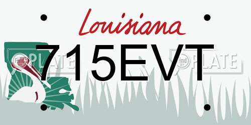 715EVT Louisiana License Plate