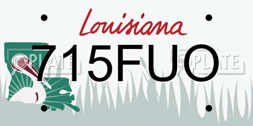 715FUO Louisiana License Plate
