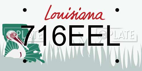 716EEL Louisiana License Plate