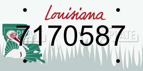 7170587 Louisiana License Plate
