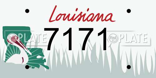 7171 Louisiana License Plate
