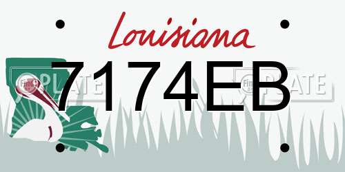 7174EB Louisiana License Plate