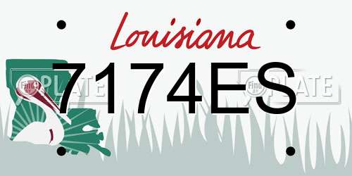 7174ES Louisiana License Plate