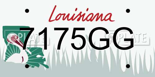 7175GG Louisiana License Plate