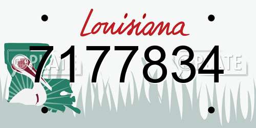 7177834 Louisiana License Plate