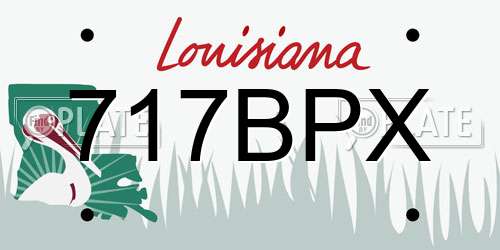 717BPX Louisiana License Plate
