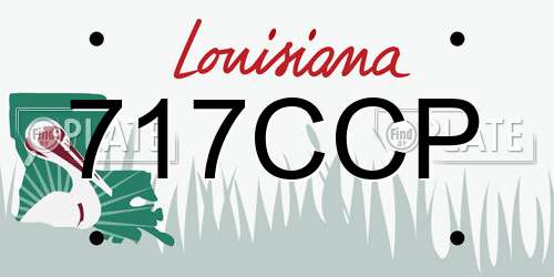717CCP Louisiana License Plate