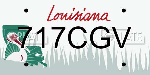 717CGV Louisiana License Plate