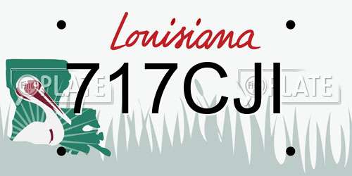 717CJI Louisiana License Plate