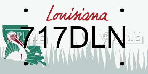717DLN Louisiana License Plate