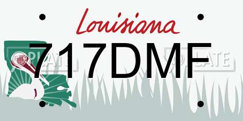 717DMF Louisiana License Plate