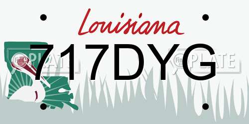 717DYG Louisiana License Plate