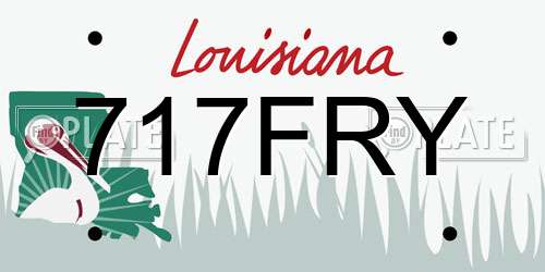 717FRY Louisiana License Plate