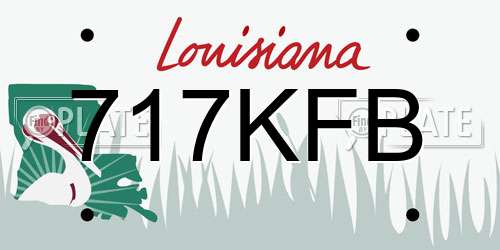 717KFB Louisiana License Plate