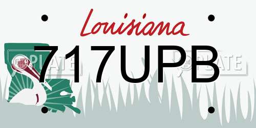 717UPB Louisiana License Plate