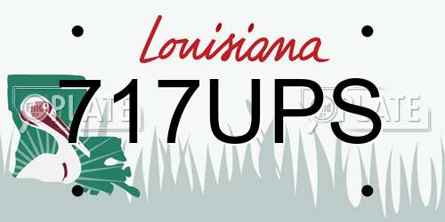 717UPS Louisiana License Plate