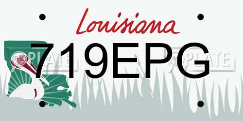 719EPG Louisiana License Plate