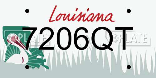 7206QT Louisiana License Plate