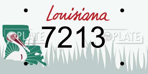 7213 Louisiana License Plate