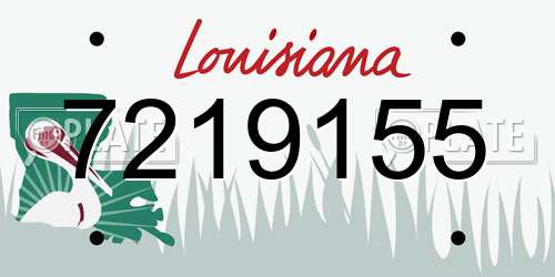 7219155 Louisiana License Plate