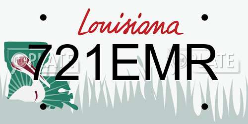 721EMR Louisiana License Plate
