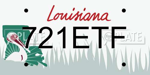 721ETF Louisiana License Plate