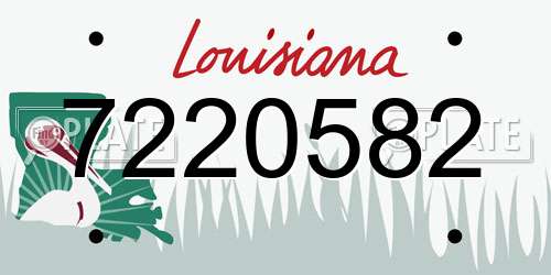7220582 Louisiana License Plate