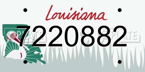 7220882 Louisiana License Plate