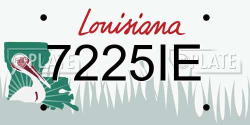 7225IE Louisiana License Plate