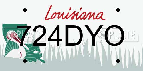 724DYO Louisiana License Plate