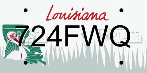 724FWQ Louisiana License Plate