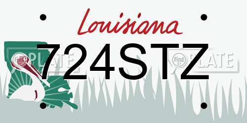 724STZ Louisiana License Plate