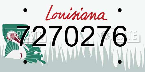7270276 Louisiana License Plate