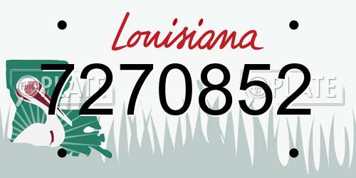 7270852 Louisiana License Plate