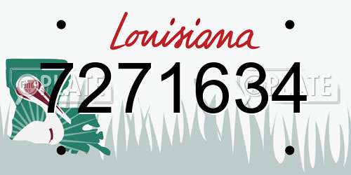 7271634 Louisiana License Plate
