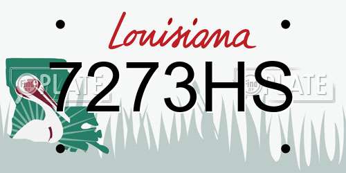 7273HS Louisiana License Plate