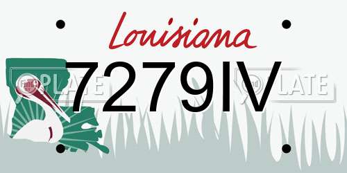 7279IV Louisiana License Plate
