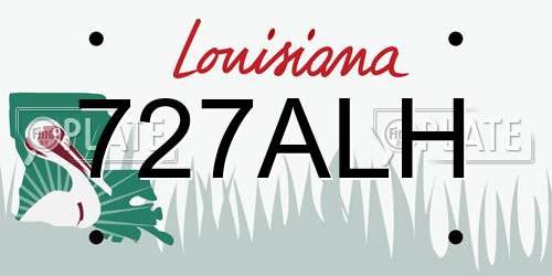 727ALH Louisiana License Plate