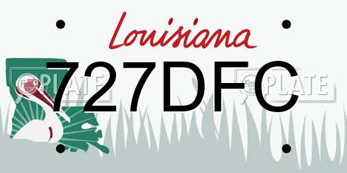 727DFC Louisiana License Plate