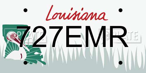727EMR Louisiana License Plate