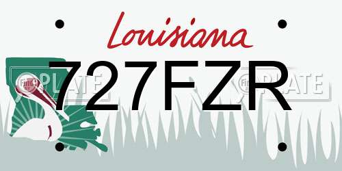 727FZR Louisiana License Plate