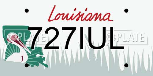 727IUL Louisiana License Plate