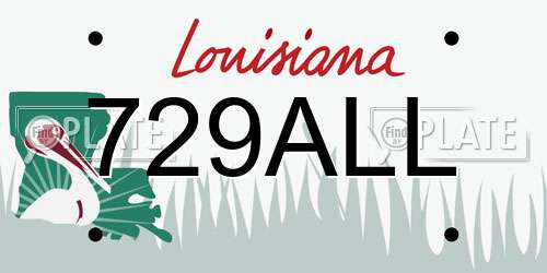 729ALL Louisiana License Plate