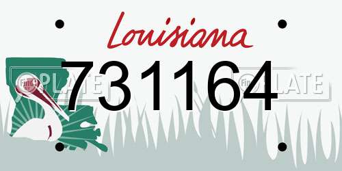731164 Louisiana License Plate