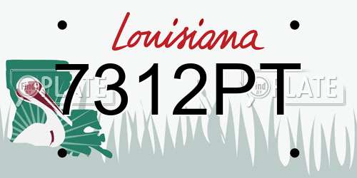 7312PT Louisiana License Plate