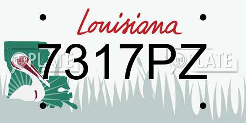 7317PZ Louisiana License Plate
