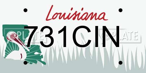 731CIN Louisiana License Plate