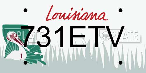 731ETV Louisiana License Plate