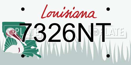 7326NT Louisiana License Plate